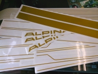 BMWアルピナ(ALPINA)用　デコライン　ゴールドピンストライプ　BMWアルピナ E24 E28 E30